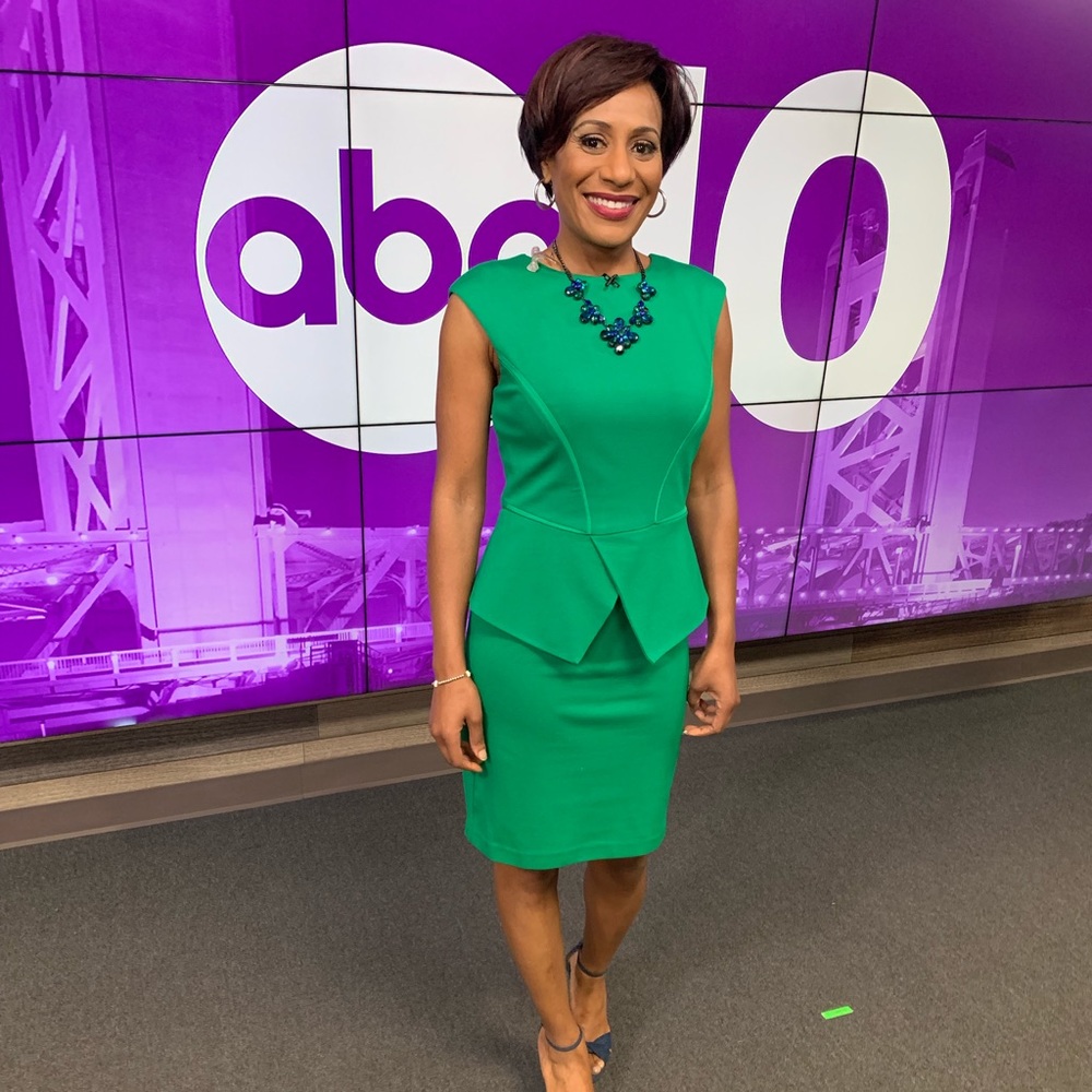 Ted Baker Green Peplum Dress